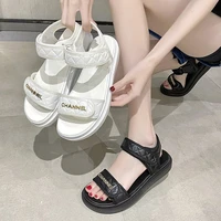sports sandals womens 2022 summer fashion new soft bottom lightweight non slip net red student velcro flat shoes ins tide