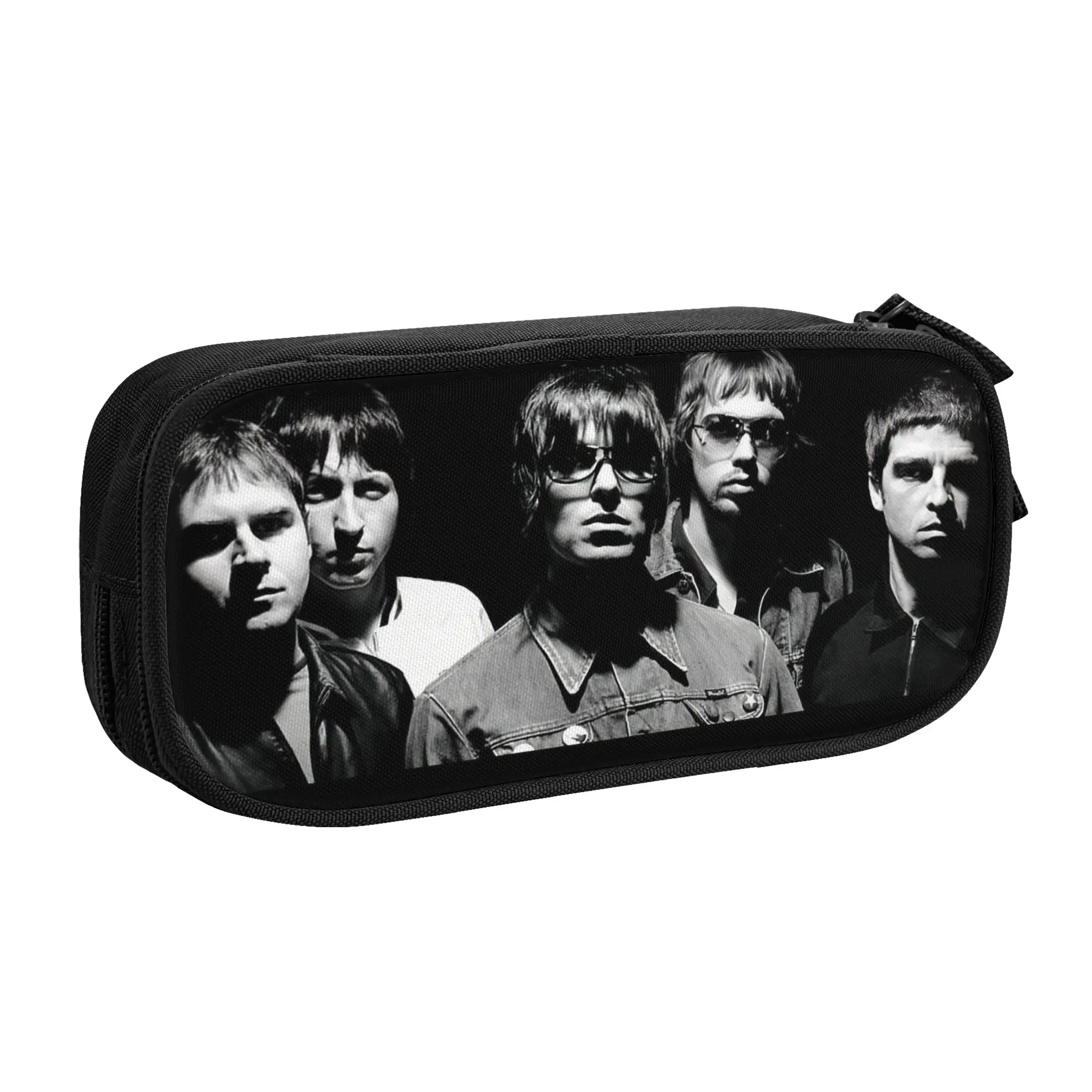 Фото Милый пенал Kawaii British Music Definitely Maybe O-Oasis для мальчиков и девочек, большая сумка-органайзер для ручек, школьные принадлежности №1