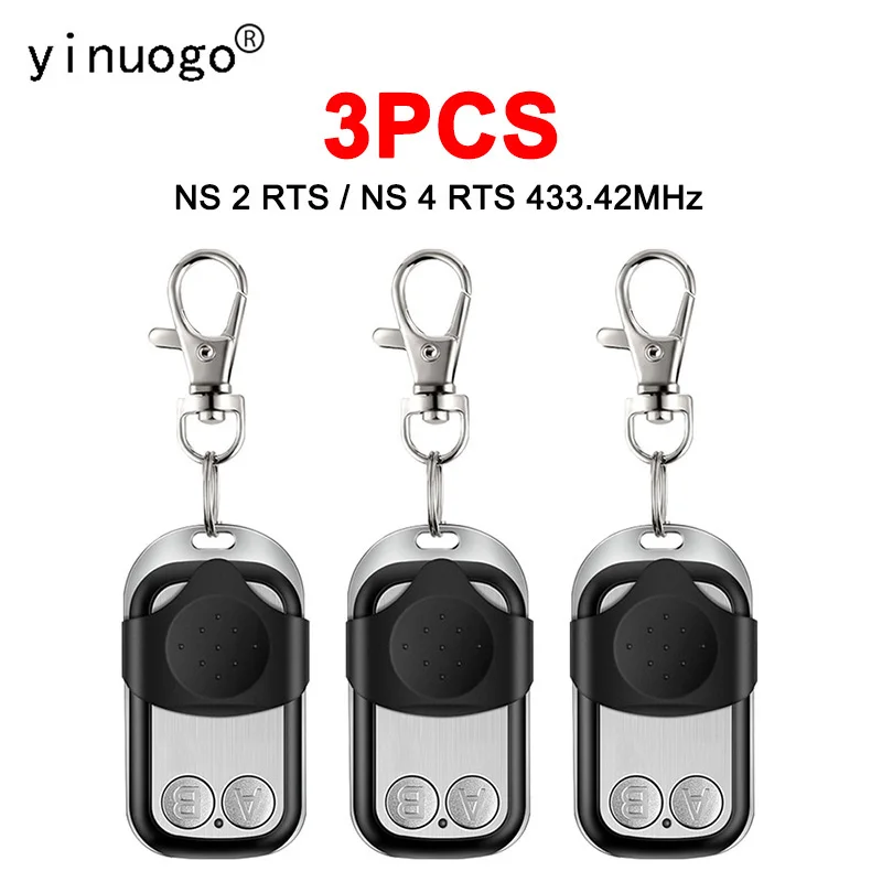 

3PCS 1841026 / NS 2 RTS / NS 4 RTS / TR2 5009205C / TR4 5012018C00 Garage Door Gate Remote Control 433.42MHz Rolling Code
