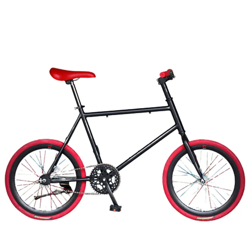 

Fixed Gear Bike 20 Inch Road Aluminum Rim Racing Double Disc Brake Bicycles High Carbon Steel Frame Bicycle Bmx Bikes Women Men