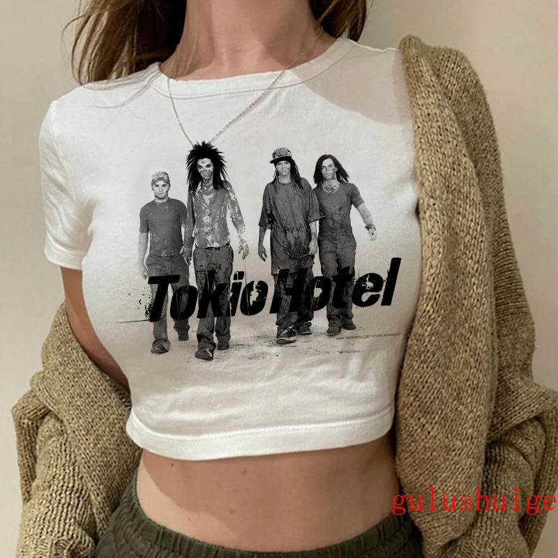 Новинка футболка для отеля в стиле панк Токио короткий топ жилет модная женская