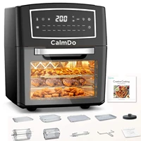calmdo 1500w oil free fryer 12l12 7qt air fryer oven 18 in 1 hot air fryer oven multifunction air oven with led touch screen