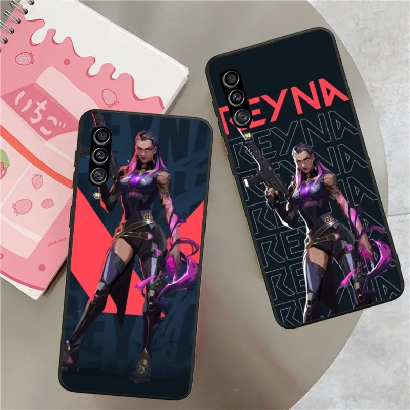 Valorant Reyna геймерский чехол для телефона Samsung Galaxy S23 S22 S21 S10 S9 S8 Plus Ультрачерный мягкий чехол для телефона Funda
