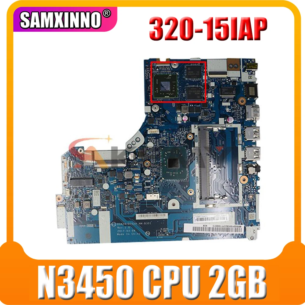 

for Lenovo 320-15IAP notebook motherboard DG424 DG524 NM-B301 with N3450 CPU 2GB GPU DD3L tested 100% work