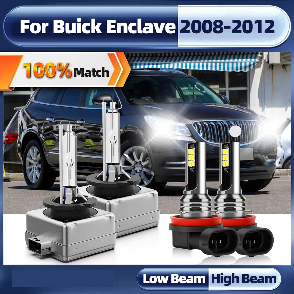 

D1S HID Bulb CBI HID Xenon Headlight Bulbs 6000K White Car Fog Light Xenon Headlamp For Buick Enclave 2008 2009 2010 2011 2012