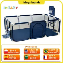IMBABY Kids Furniture Playpen For Children Large Dry Pool Baby Playpen Safety Indoor Barriers Home Playground Park For 0-6 Years
