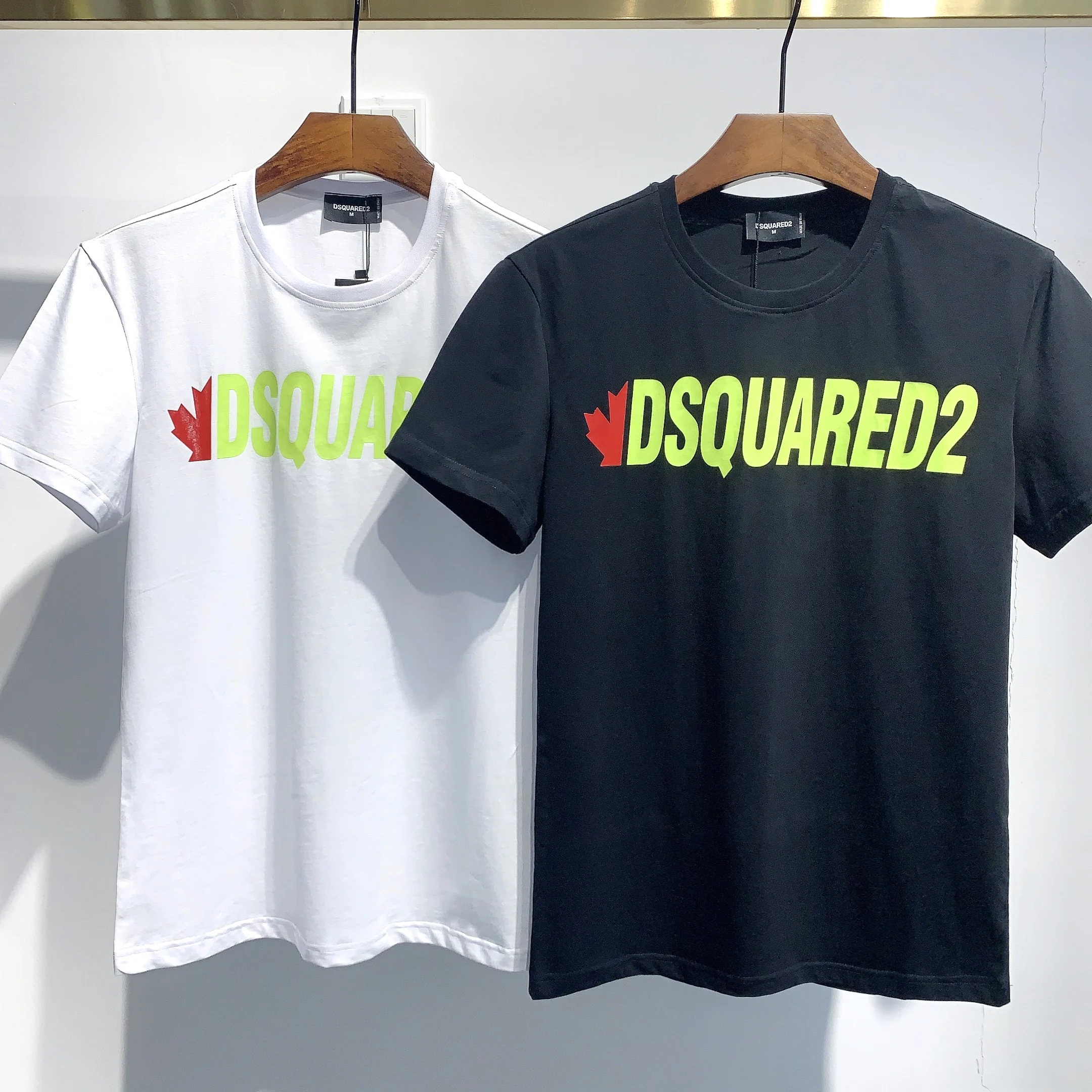 

High Street T-shirt Trend 2023 Spring/Summer Hip Hop DSQUARED2 WANT Cotton Round Neck Short Sleeve Casual and Comfortable