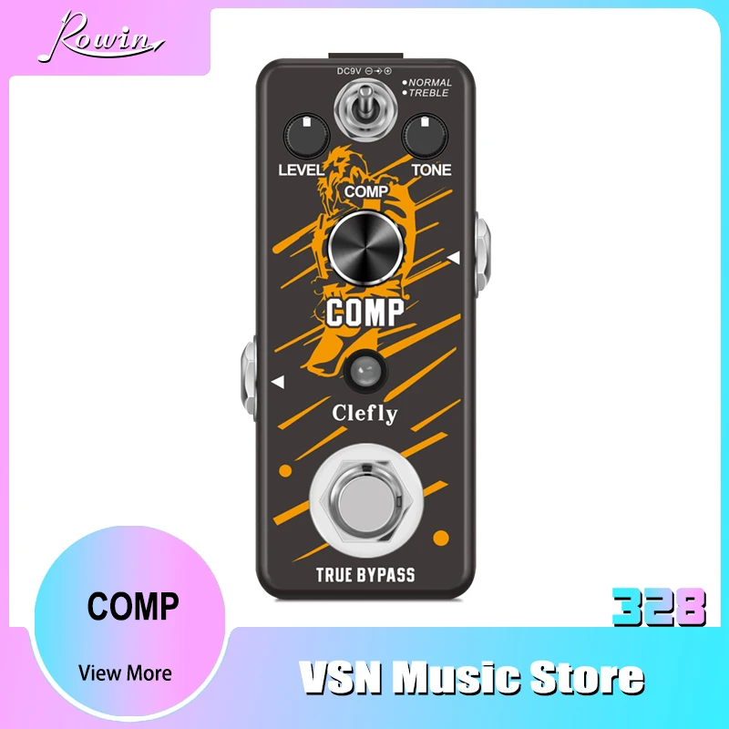 

Clefly педаль для гитарного компрессора Comp педали для гитарных эффектов компрессионная педаль True Bypass LEF-333