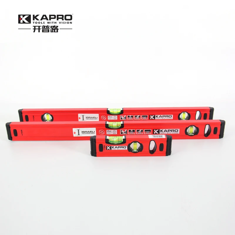 Kapro Bolha Nível Nenhum Ímã 0.5 mm m Duro Liga de Alumínio à Prova de Choque Decoração Ferramenta de Medição 2050cm