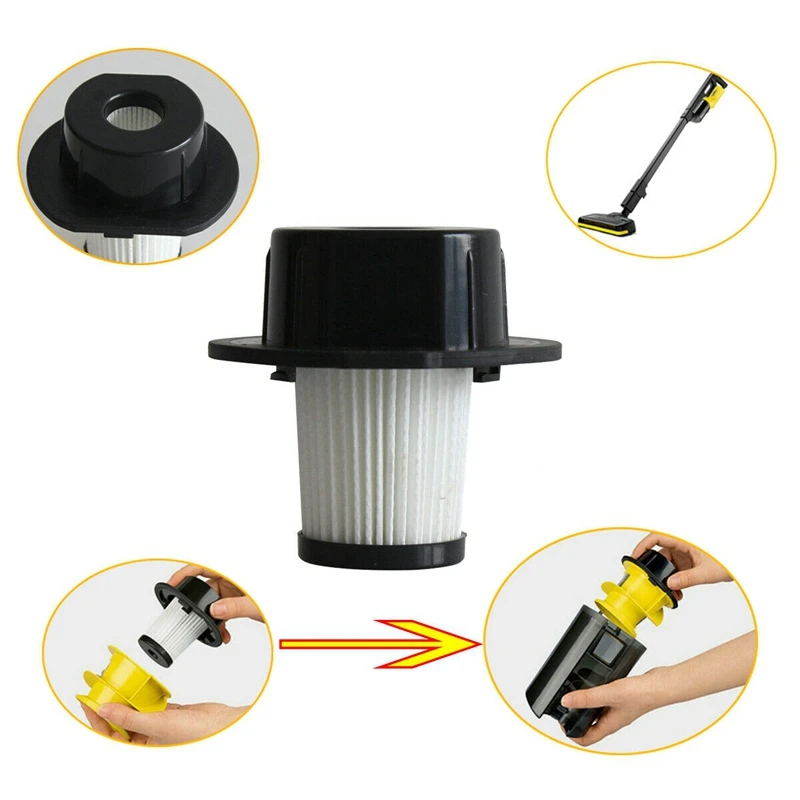 6Pcs Cartridge Filter Attachment Fit For Karcher VC4I Vacuum Cleaner Replacement |
