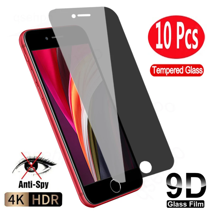 

10Pcs Privacy Protective Tempered Glass For iPhone SE2020 SE2022 6S 7 8 Plus Anti Spy Glass