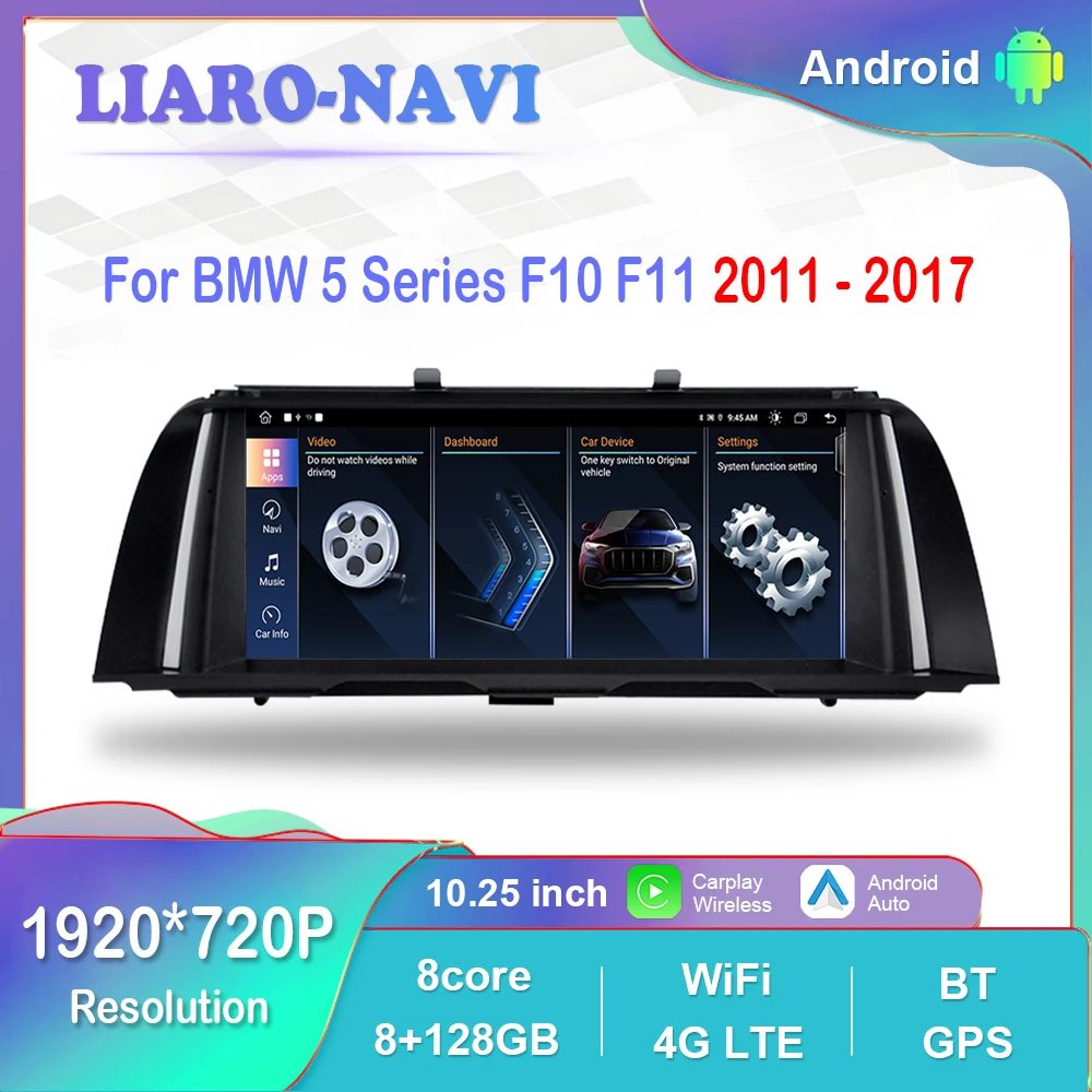 10 25-дюймовый 1920*720P для BMW 5 серии F10 F11 2011-2017 CIC NBT System 4G WiFi Android Автомобильный