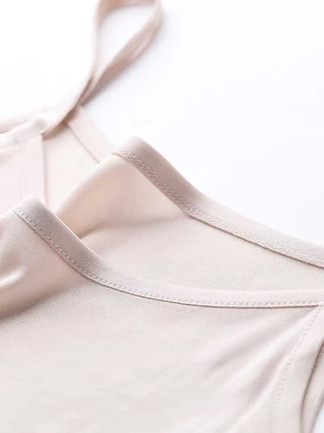 SuyaDream женские шелковые майки бежевые