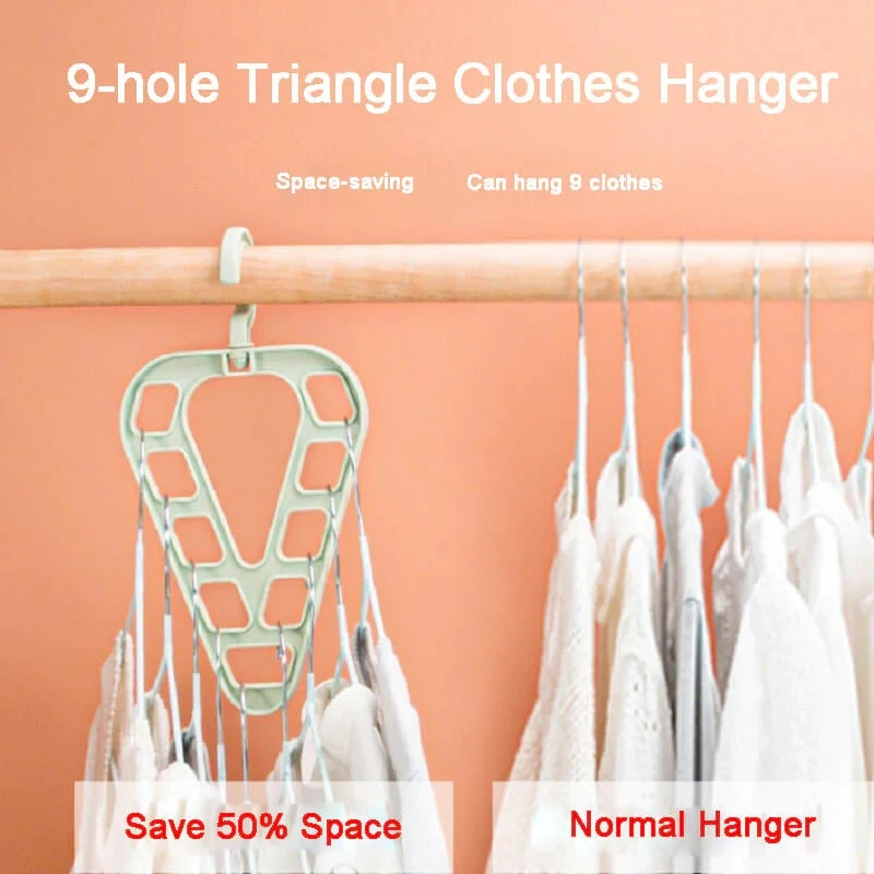 

Multi-function 9-Hole Magic Clothes Hanger Closet Organizer Space Saving Drying Racks Wardrobe Scarf Storage Cloth Hanger
