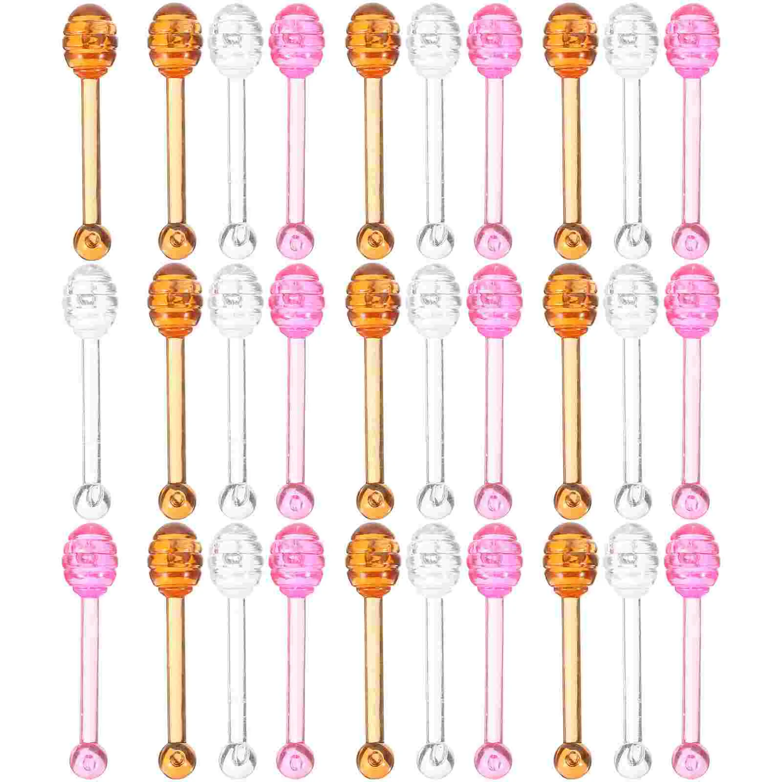 

30 Pcs Lip Balm Spoon Mask Rod Lipstick Rods Mini Silicone Spatula Plastic Gloss Sticks Makeup Applicator Spoons