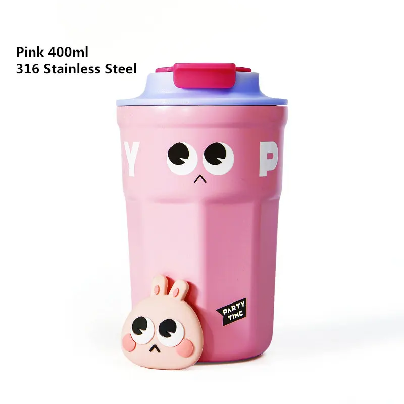 Термокружка Kawaii для выражений кофейная чашка девочек дорожный термос из