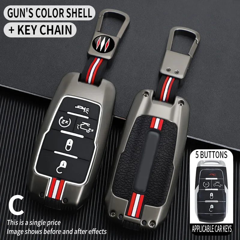 

3/4/5/6 БУТЫ для Dodge Ram 1500 Pickup TRX Rebel Ram 2500 3500 4500 5500 2019 2020 2021 Металлический чехол для автомобильного ключа-брелок в виде ракушки