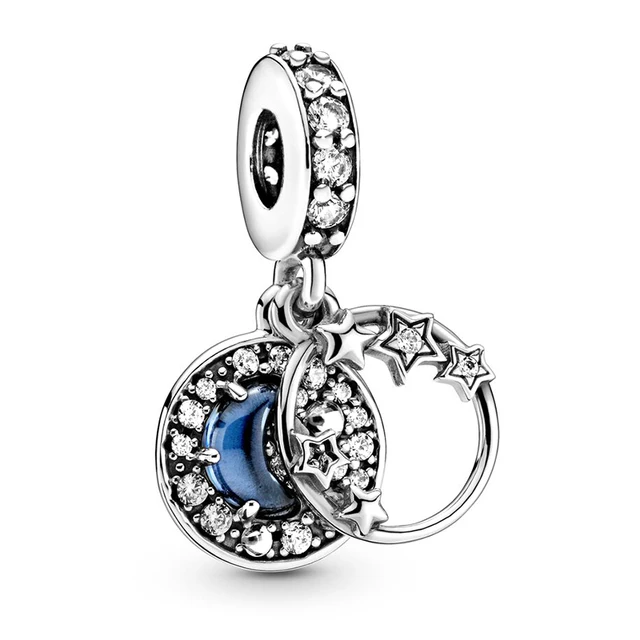 2Pcs/lot Luxury Star Astronaut Charm Beads Pendant Fine Bracelets Necklaces For Women Men Girl Star Series Jewelry Making Gift 2