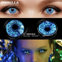 DORELLA Pair 2pcs  Cosplay Contact Lens Halloween Serises Eye Makeup Color Contact Lenses Beauty Eye Cosmetics
