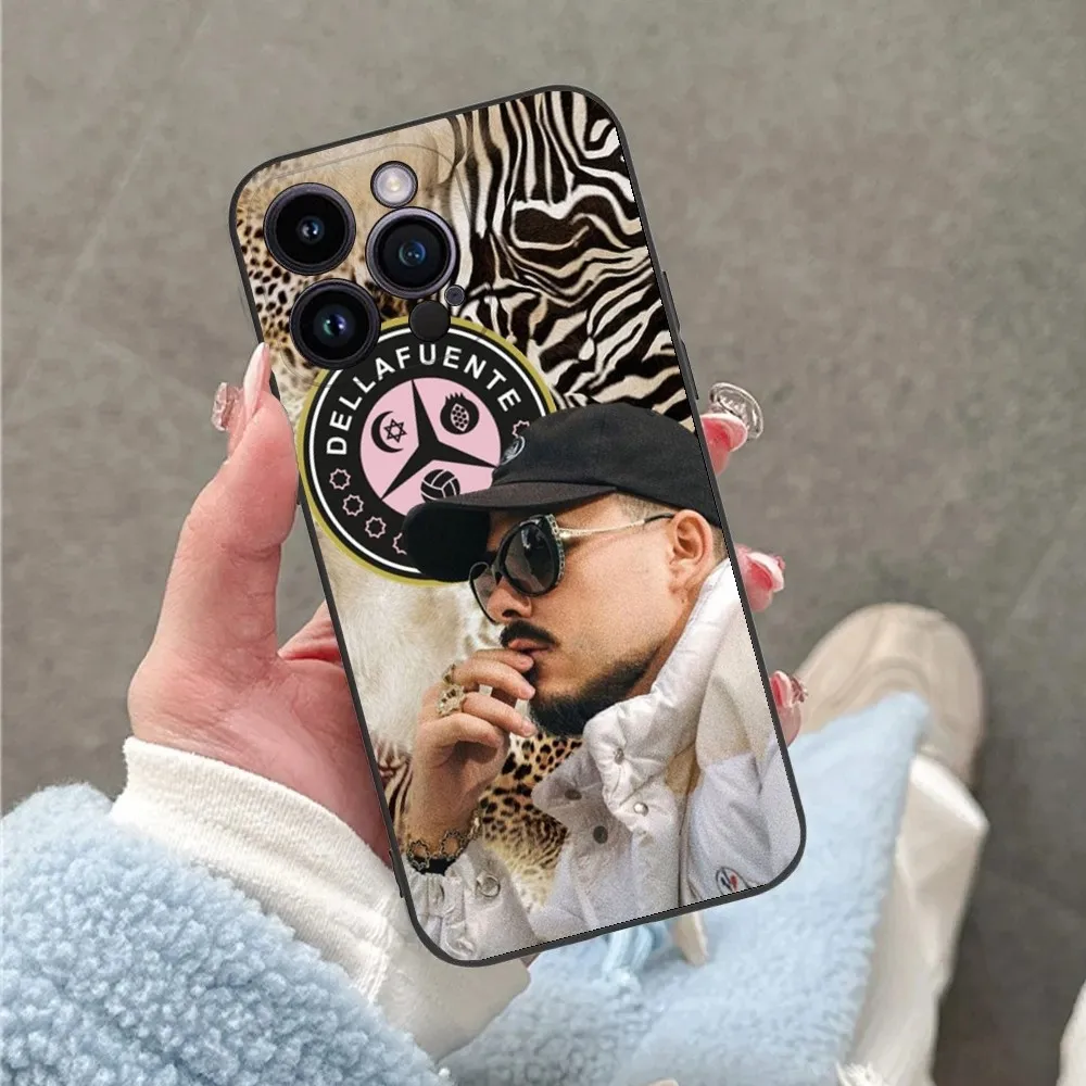 Singer D-Dellafuente FC Phone Case For iPhone 16 15 14 13 12 11 Plus Pro Max XS X XR SE Mini 8 7 Soft Silicone Black Cover