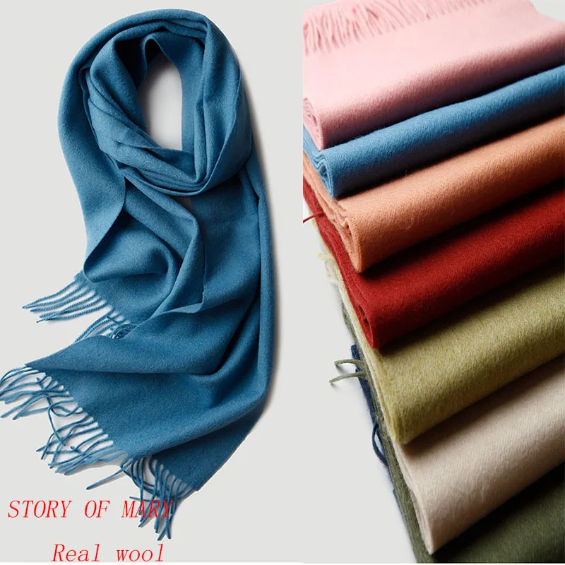 

Real Inner Mongolia natural Wool Scarf Solid Winter thick warm shawl high quality Men's Bib best selling luxury women's scarf