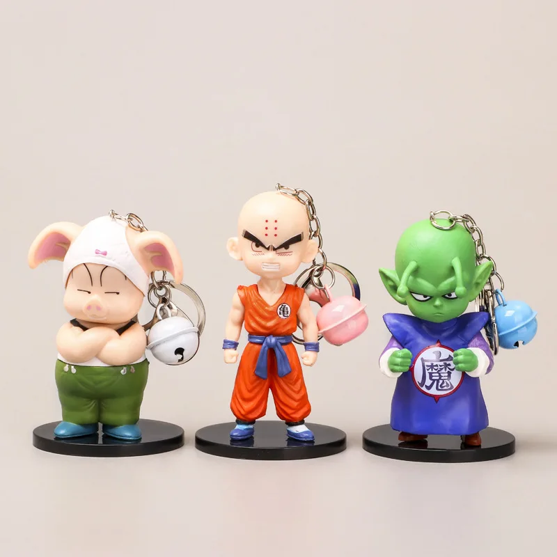

Anime Dragon Ball Keychain Chiaotzu Piccolo Uron Kuririn Action Figures Key Chain for Men Women Bag Pendant Fashion Jewelry Gift