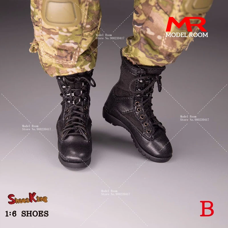SK011 масштаб 1/6 мужские боевые ботинки Армейская Обувь с отверстиями модель