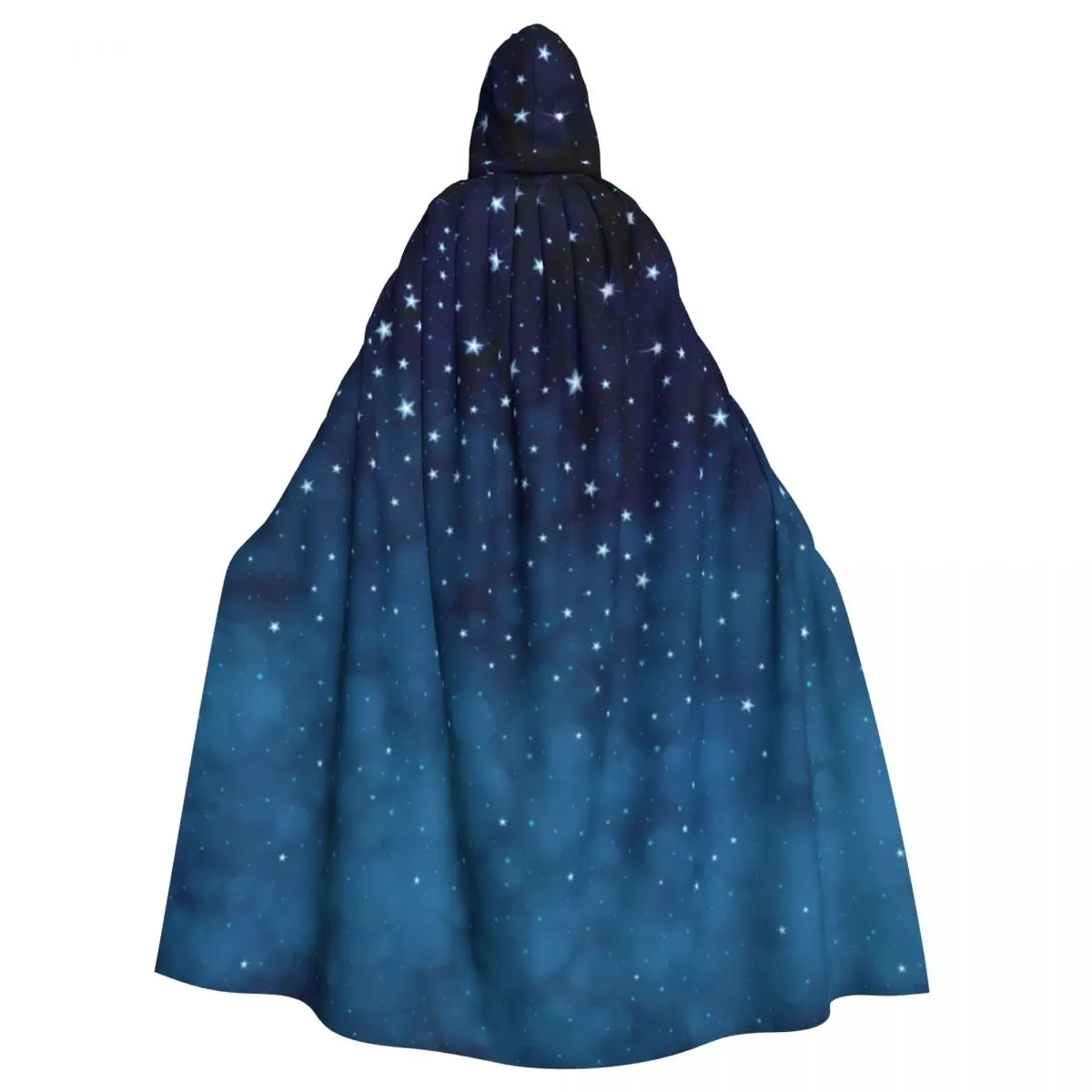 

Adult Cloak Cape Hooded Starry Night Sky Medieval Costume Witch Wicca Vampire Carnival Party