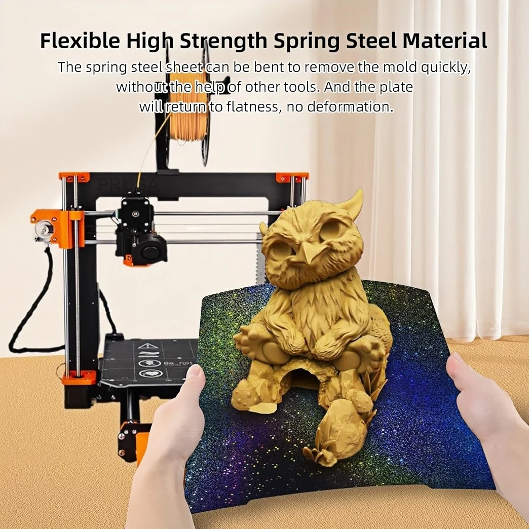 Фото Prusa MK4 MK3S PEI лист 241x254 двухсторонний гладкий PEO H1H пружинный стальной лист Pei 3D-принтер рабочая пластина для Prusa i3 MK2.5S №5
