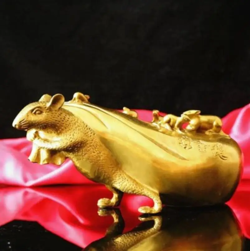 Выберите размер латунь пять крыс удача золотой кенгуру зодиакальная крыса