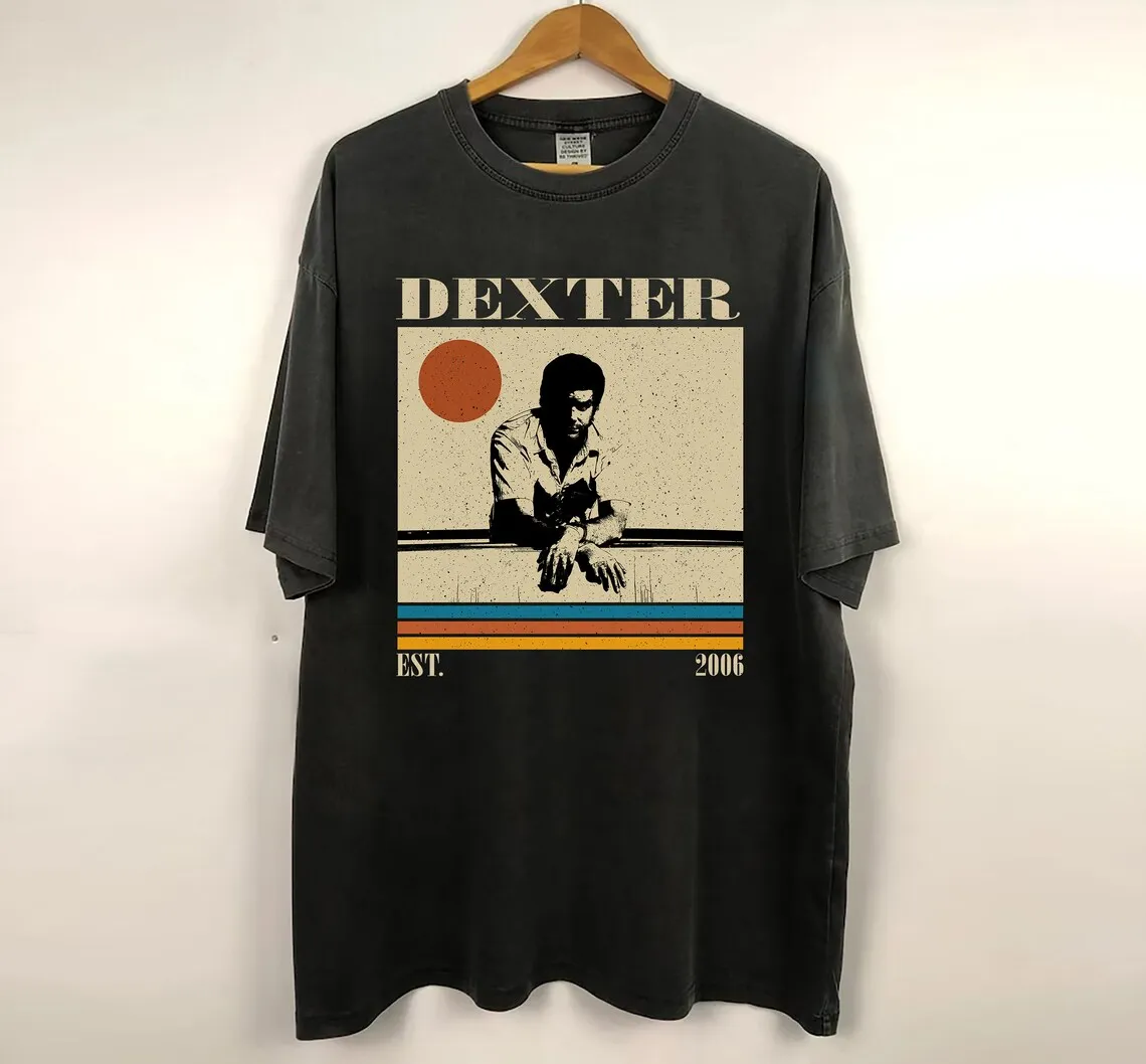 _ Рубашка Декстера футболки унисекс Мерч Винтажная футболка модная для пар