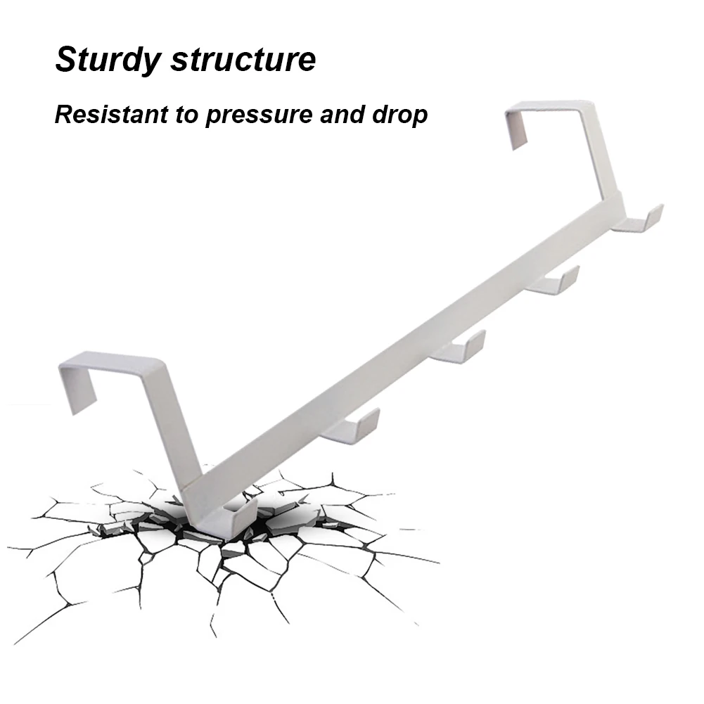 Металлическая вешалка с крючками 5 крючков съемная для полотенец 29x7 5x6 3 см