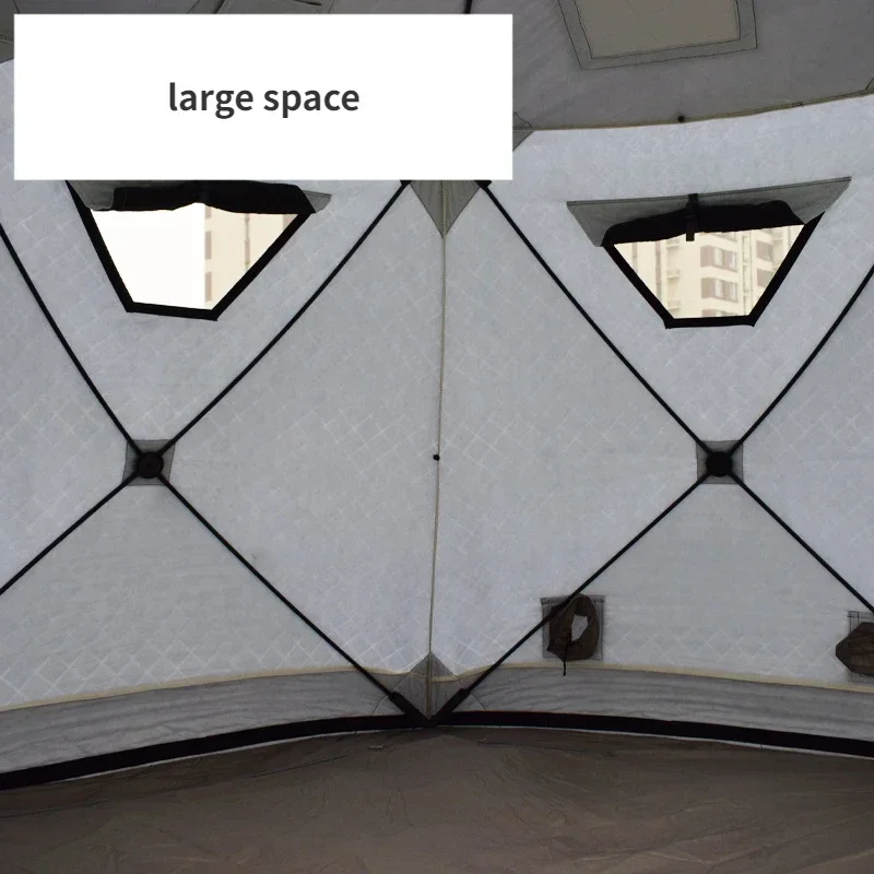 YOUSKY Зимняя рыболовная палатка утолщенная уличная шестиугольная хлопковая для 3-4