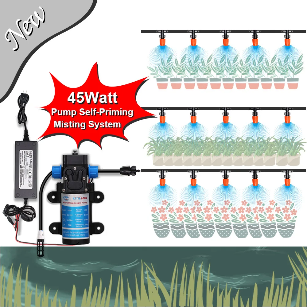 

Система поливочного орошения 0-13L/H, самовсасывающая система с насосом, 45 Вт, с фильтром питания