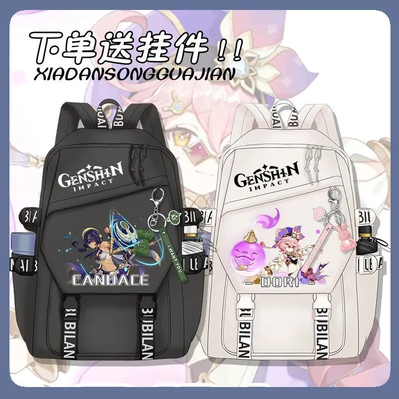 

Genshin Impact Sumeru Dori Candace Collei Nahida Nilou Cyno Tighnari Japanese Cartoon Unisex Fashion School Backpack Student Bag