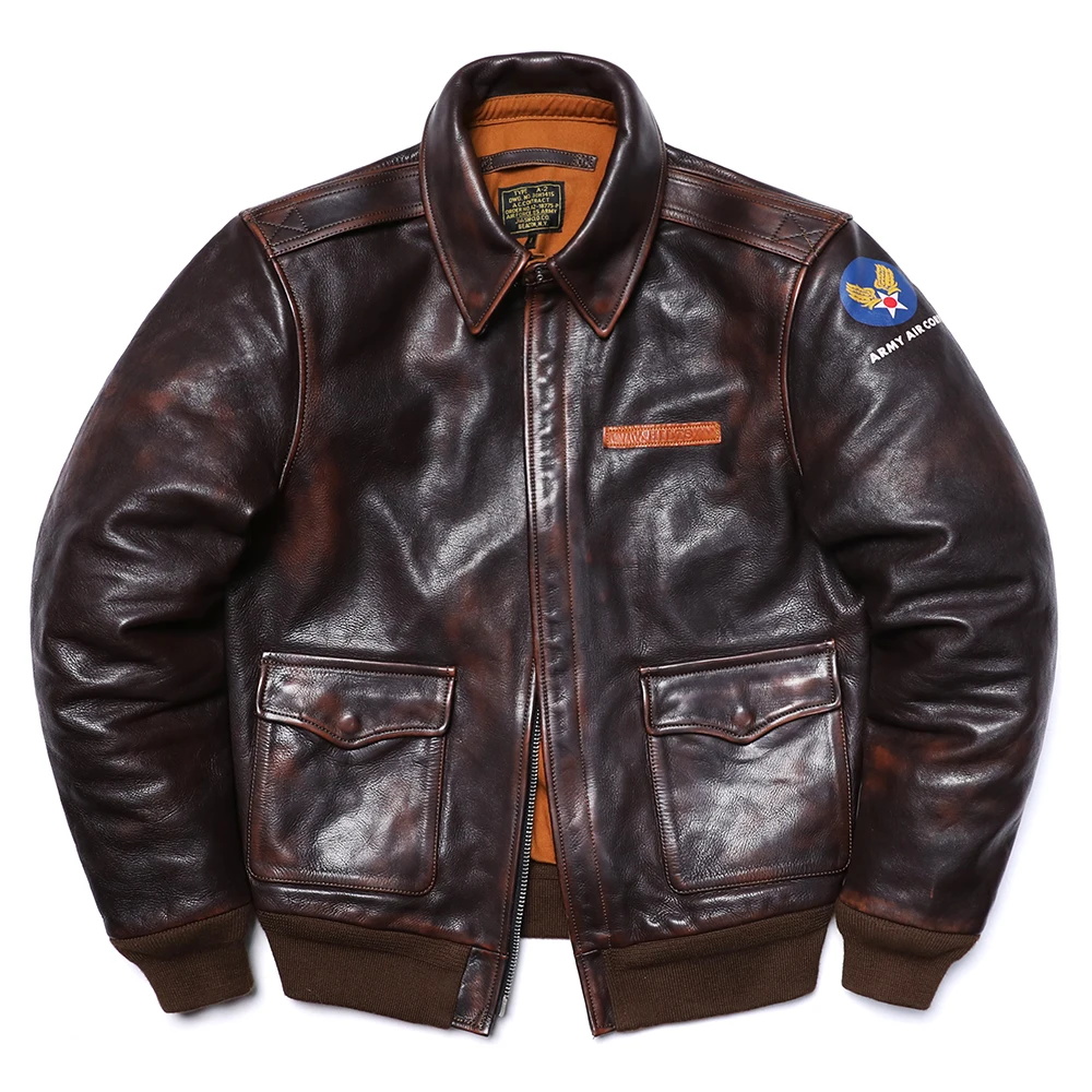 Мужская летная куртка из воловьей кожи стиль 1 6 мм