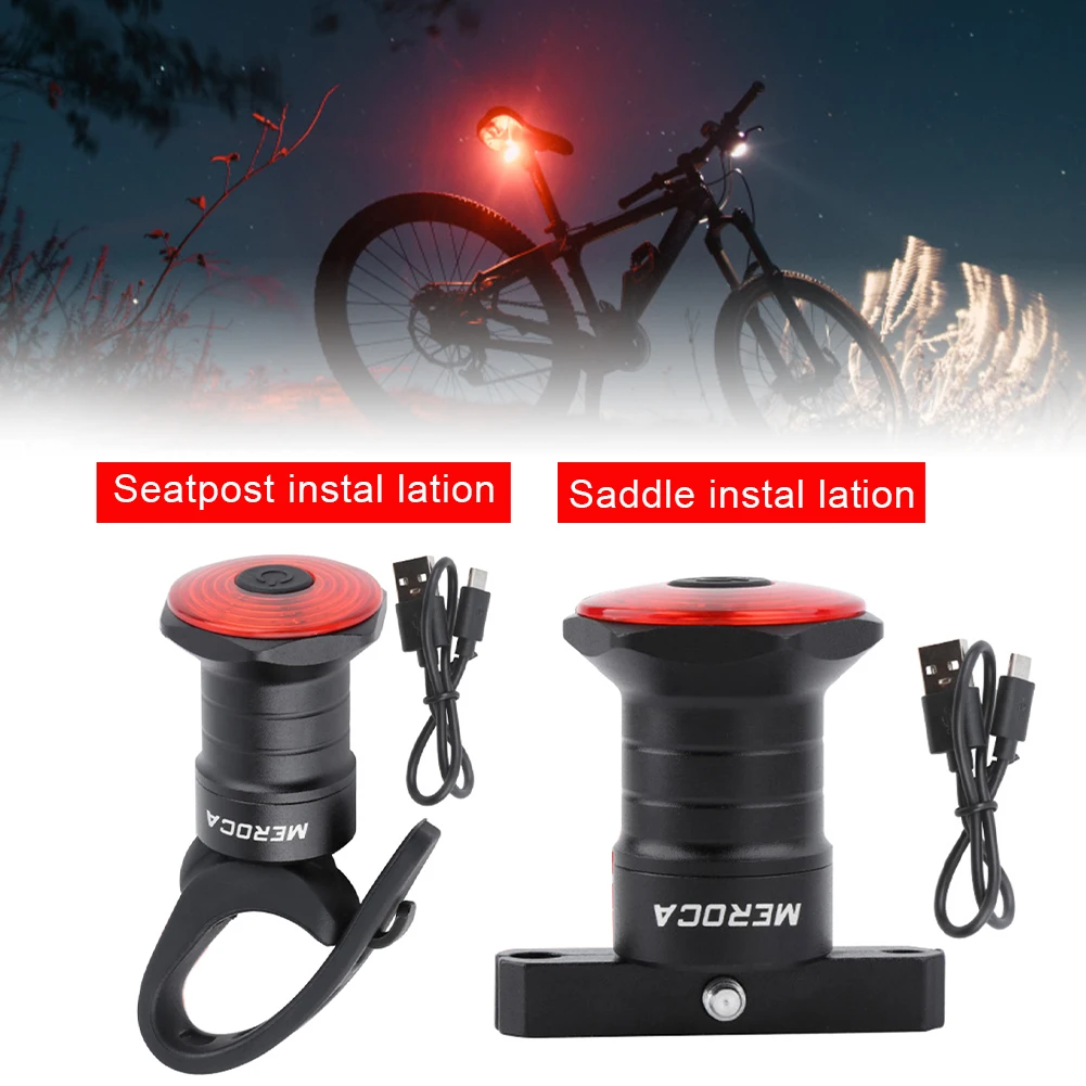 

Bicycle Night Riding Taillight Intelligent Brake Induction Taillights Rechargable Road Bike Mountain Bike Sensor Light Accessory