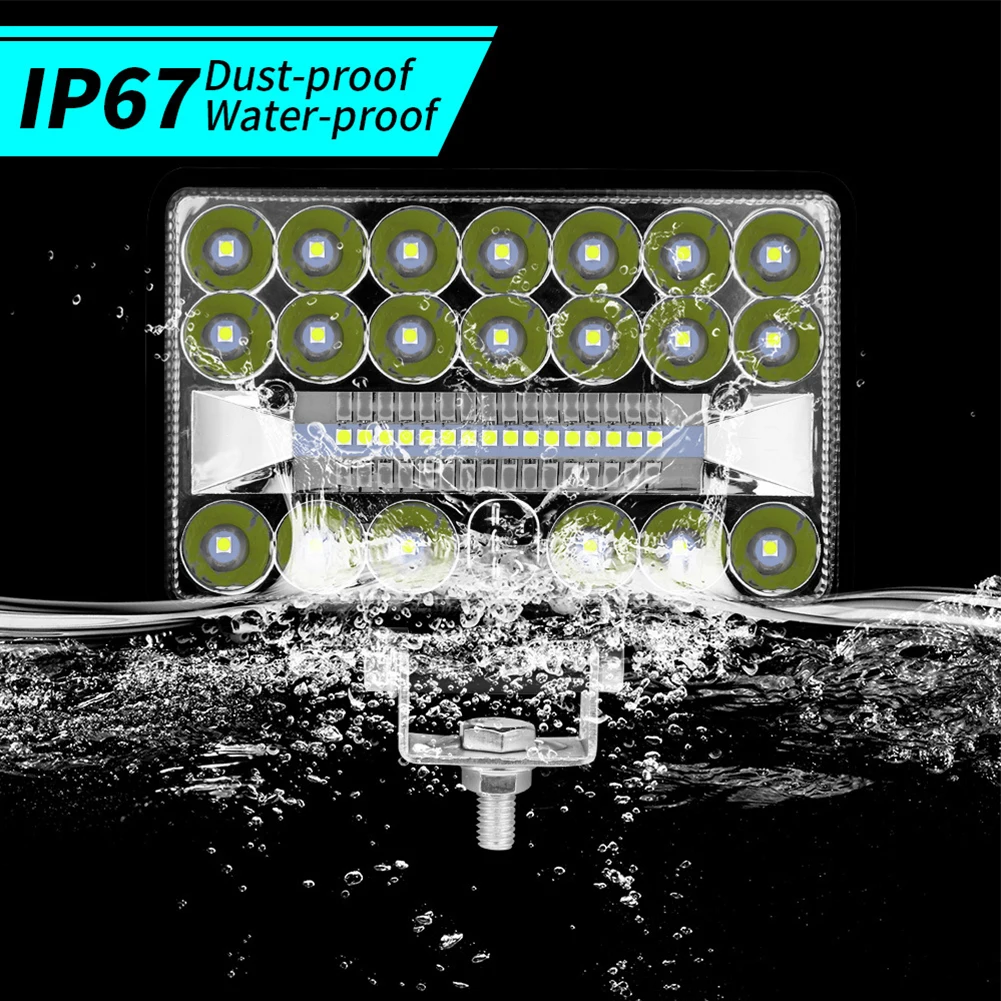 

Practical Water-proof Dust-proof Car LED Lights Headlights 3X5\" Inch 60W Brand New High Brightness High Quality