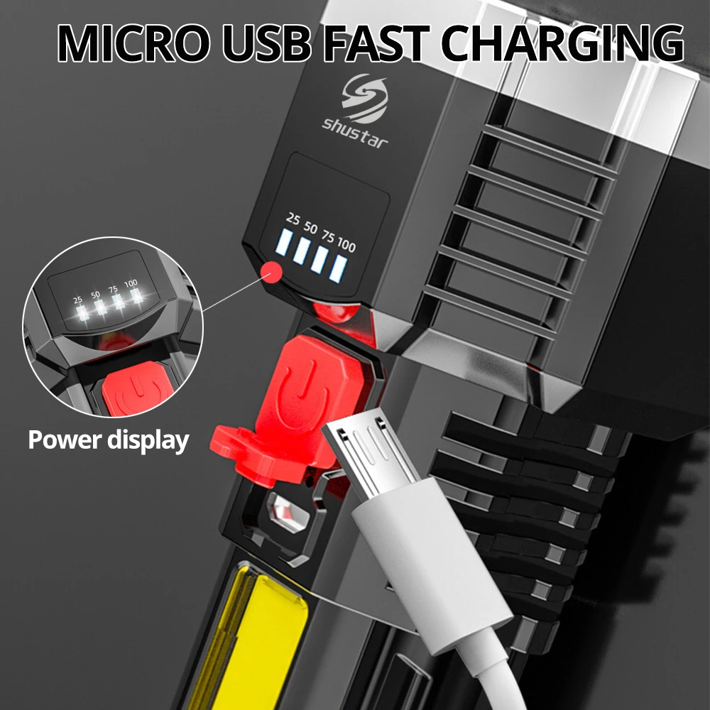 Светодиодный фонарик высокой мощности s Cob бокосветильник легкий светильник