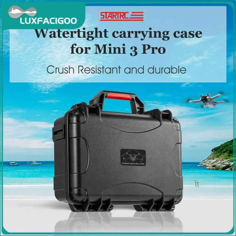 

For Dji Mini3 Carrying Case Large In Capacity Storage Case Hardness Waterproof Accessories Case Case Abs Uav Suitcase Black