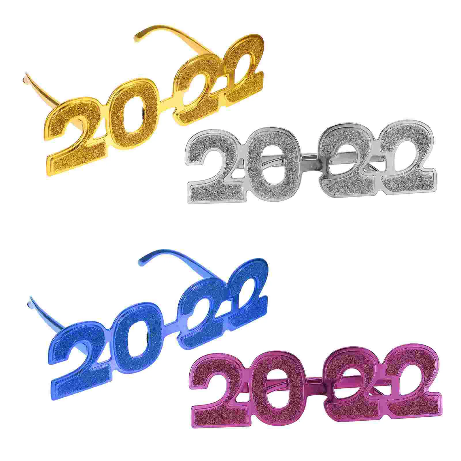 

4pcs 2022 Design Party Glasses Funny Glasses Frames New Year Party Glasses