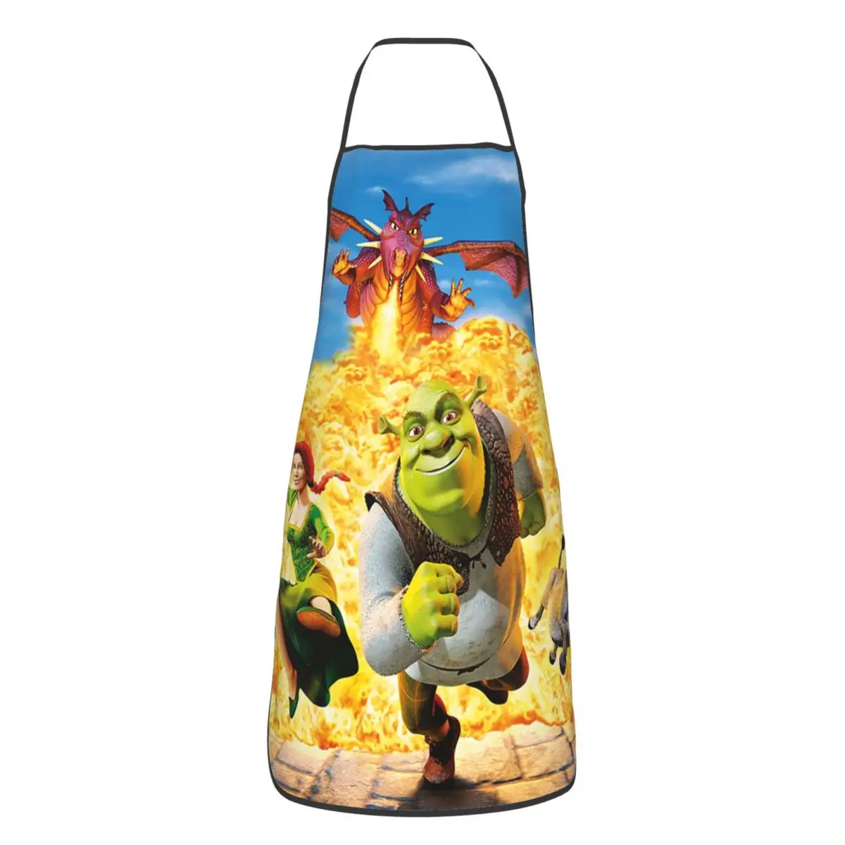 

Смешные фартуки с изображением Шрека, для женщин, мужчин, монстр, для взрослых, унисекс, кухонный шеф-повар, фартук, кухня, готовка, выпечка, ж...