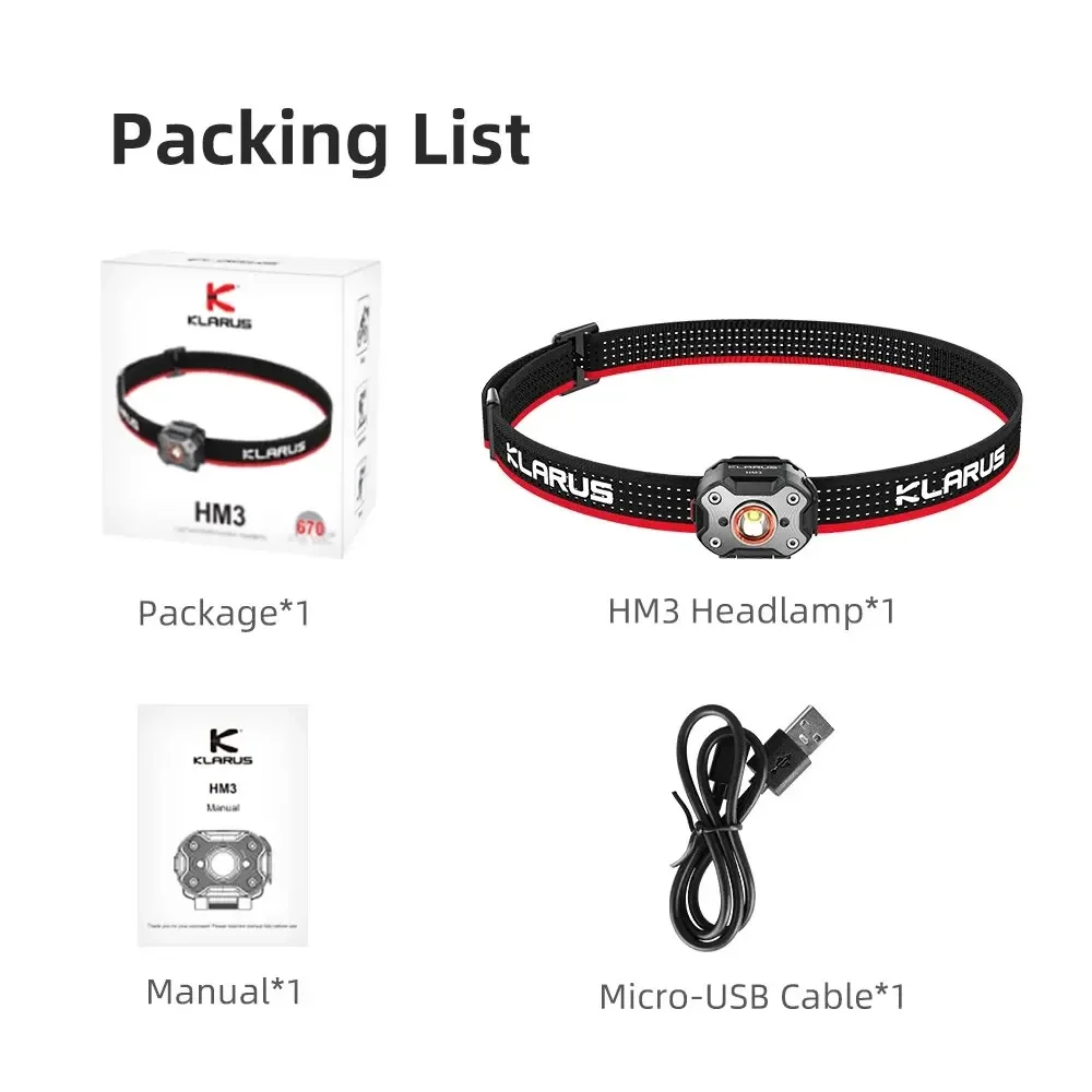

Klarus HM3 Mini USB налобный фонарь