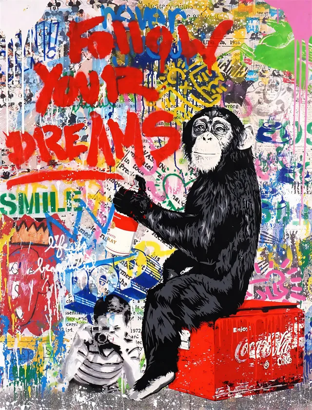 

Настенное полотно с принтом Бэнкси