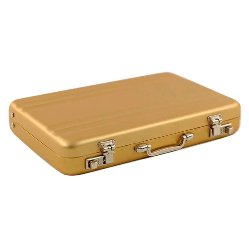 

1/6 Doll House Miniature Aluminum Alloy Suitcase Briefcase Toy for 1/6 Doll House Decorate Accessory