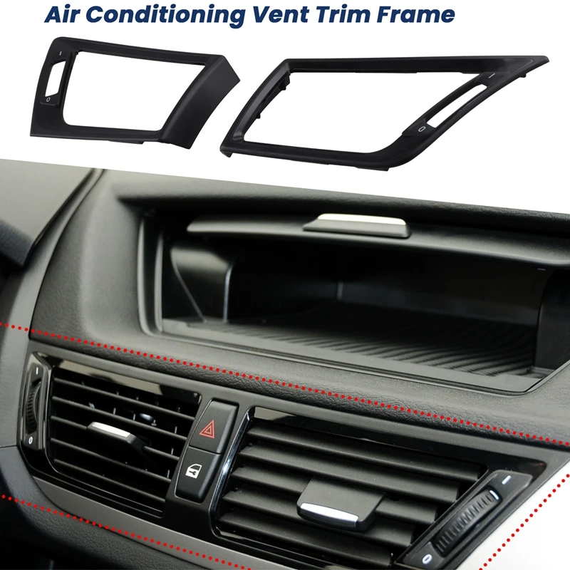 1Pair Front AC Vent Air Outlet Frame Trim Cover 64229258362 64229258363 For BMW E84 X1 2010-2015