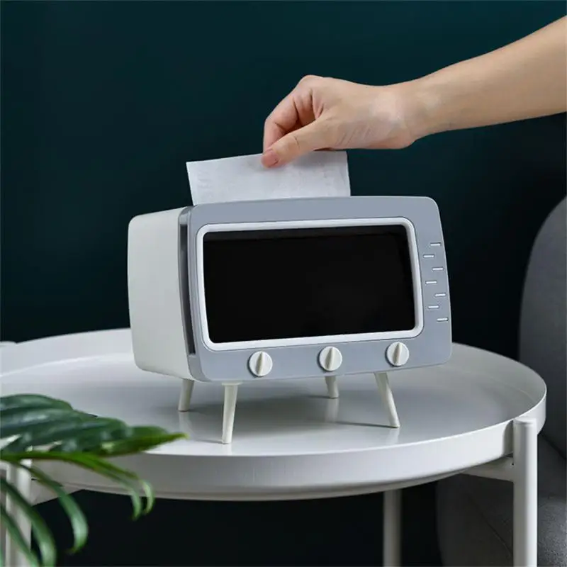 

Милая пластиковая коробка для салфеток, домашняя многофункциональная Милая настольная коробка для салфеток для телевизора, простой креативный держатель для салфеток, бумажный поднос