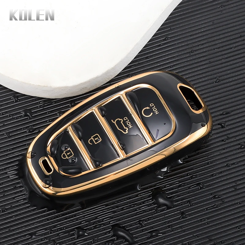 TPU Car Remote Key Case Cover Shell Fob For Hyundai Tucson 2022 Santa Fe NEXO NX4 Atos Prime Solaris 4 5 Button Auto Accessories |