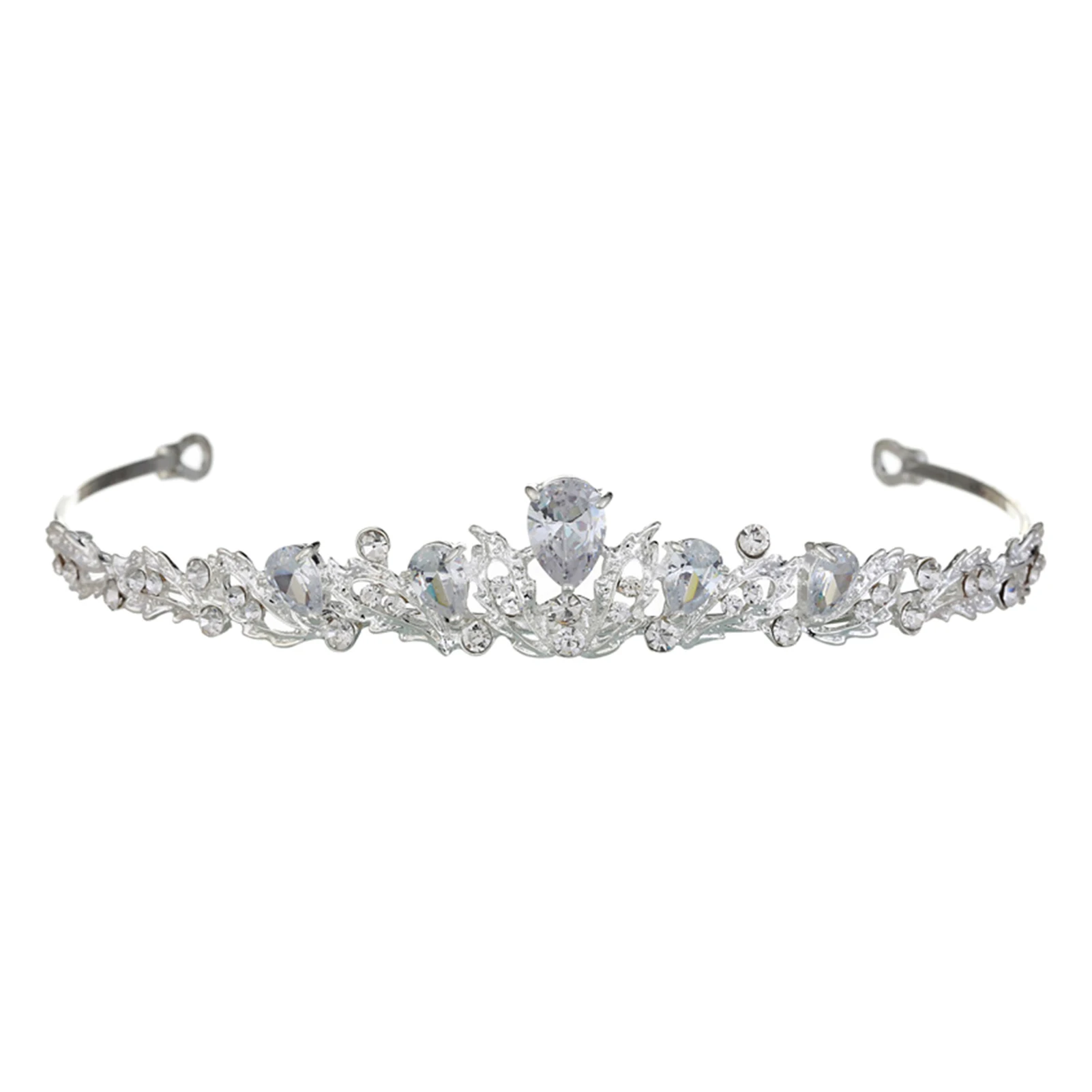 

Dress Up Fashion Photo Prop Hair Band Headdress Wedding Accessories Daily Party Bridal Headband Cubic Zirconia Headwear Reusable