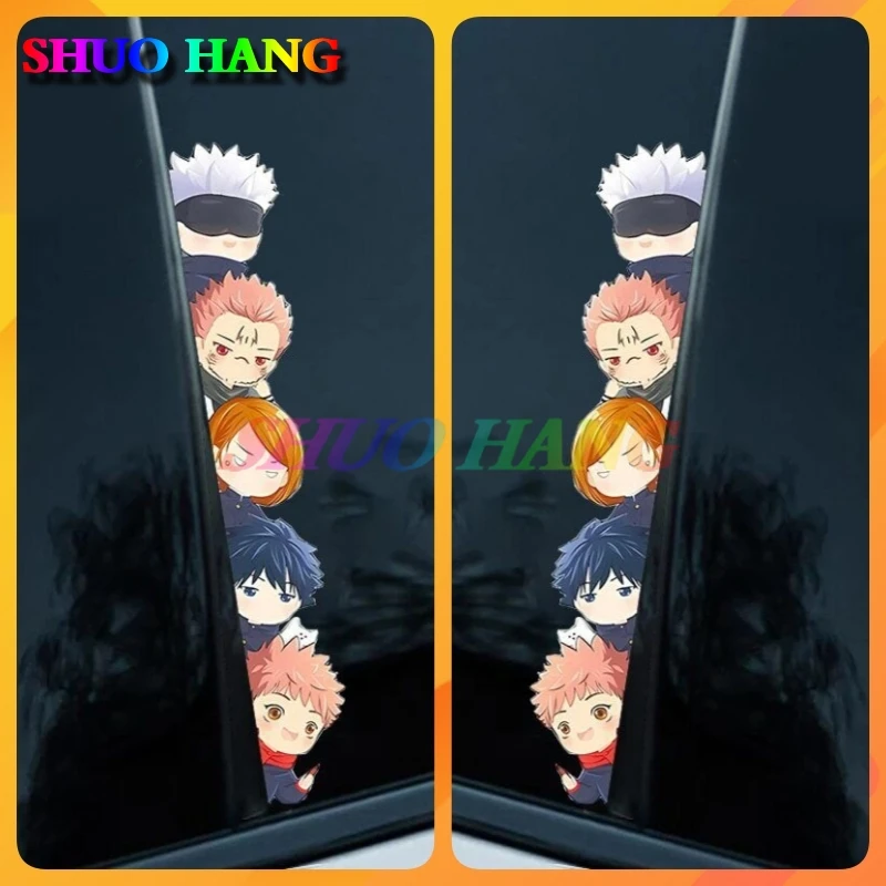 Водонепроницаемая наклейка на корпус BS105, юютсу, кайсен, Чиби, Пекер, наклейка на автомобиль, окна, аниме, наклейки на RV, забавные автомобильные аксессуары, окно из ПВХ